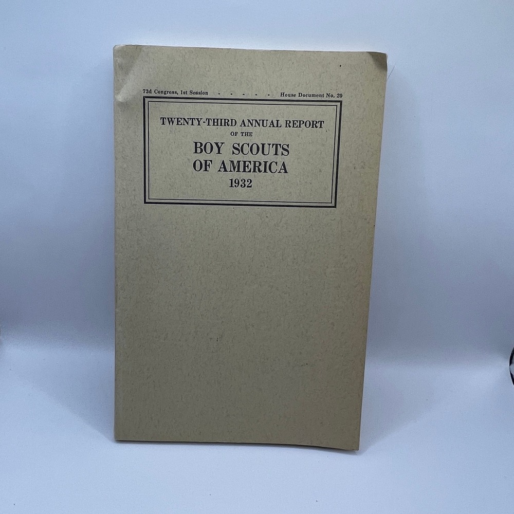 Boy Scouts of America 1932 Annual Report Vintage 73rd Congress BSA Book Tan